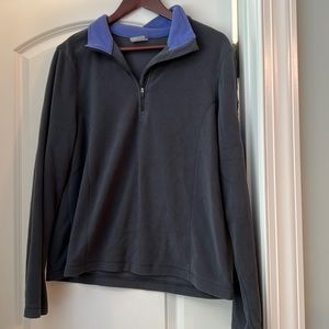 Grey pullover with quarter zip